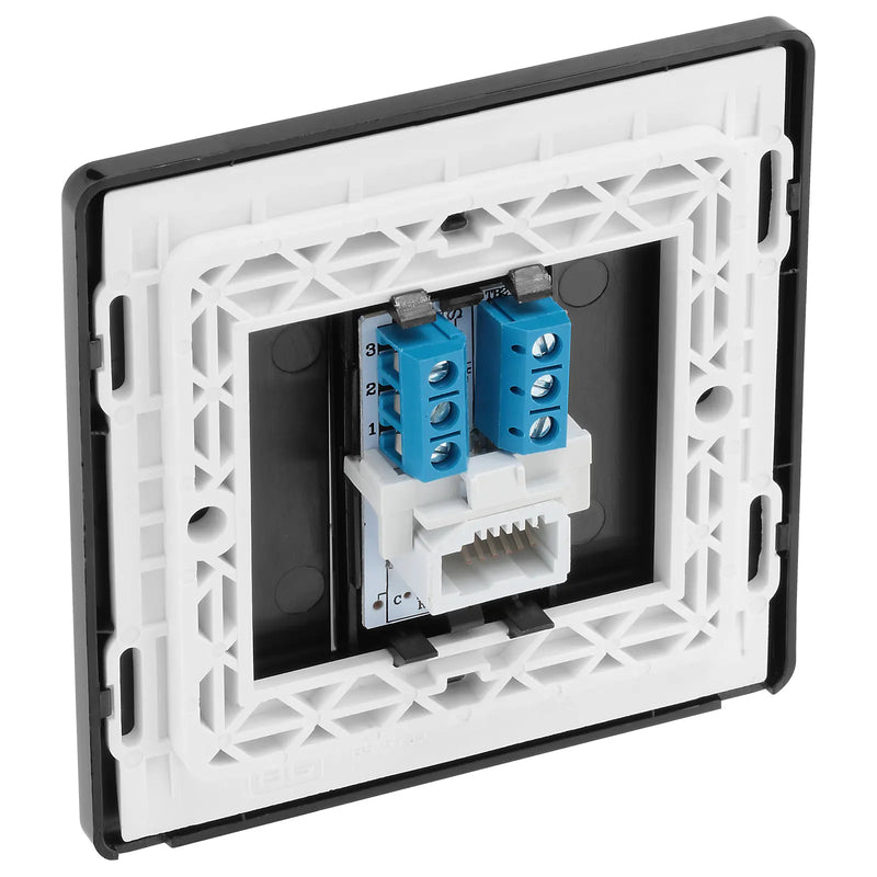BG Electrical Evolve Satin Brass - Single, telephone socket, secondary