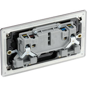 BG Electrical Flatplate Screwless Black Nickel - Double switched, double pole