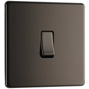 BG Electrical Flatplate Screwless Black Nickel - Single 2 way switch