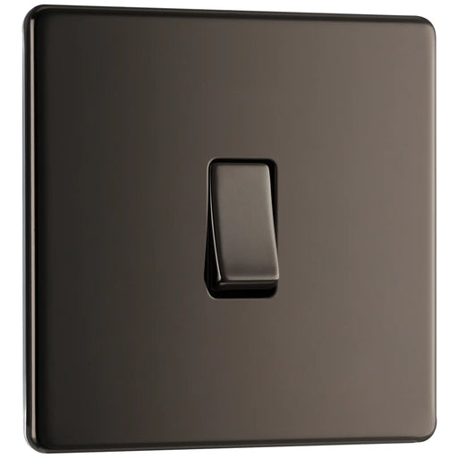 BG Electrical Flatplate Screwless Black Nickel - Single 2 way switch