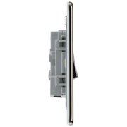 BG Electrical Flatplate Screwless Black Nickel - Single 2 way switch
