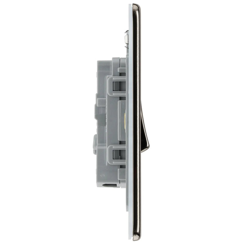 BG Electrical Flatplate Screwless Black Nickel - Single 2 way switch