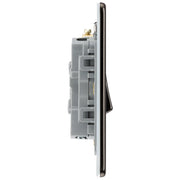 BG Electrical Flatplate Screwless Black Nickel - Triple 2 way switch