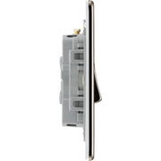 BG Electrical Flatplate Screwless Black Nickel - Triple pole fan isolator