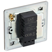 BG Electrical Flatplate Screwless Black Nickel - Single, 2 way push 200W