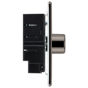 BG Electrical Flatplate Screwless Black Nickel - Single, 2 way push 200W