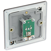 BG Electrical Flatplate Screwless Black Nickel - Single co-axial