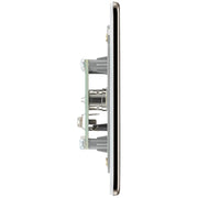 BG Electrical Flatplate Screwless Black Nickel - Single co-axial