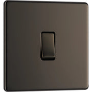 BG Electrical Flatplate Screwless Black Nickel - Intermediate switch
