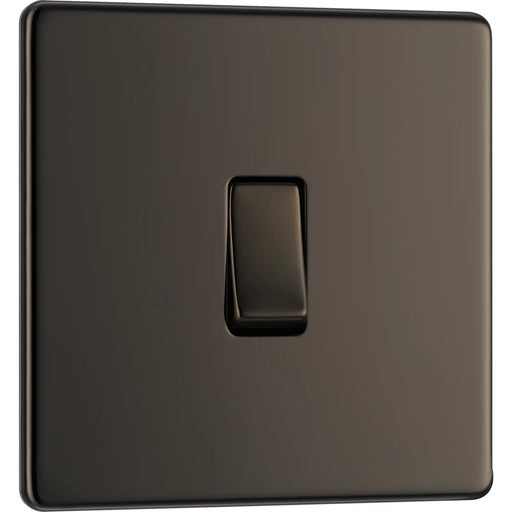 BG Electrical Flatplate Screwless Black Nickel - Intermediate switch