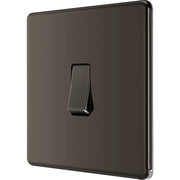 BG Electrical Flatplate Screwless Black Nickel - Intermediate switch