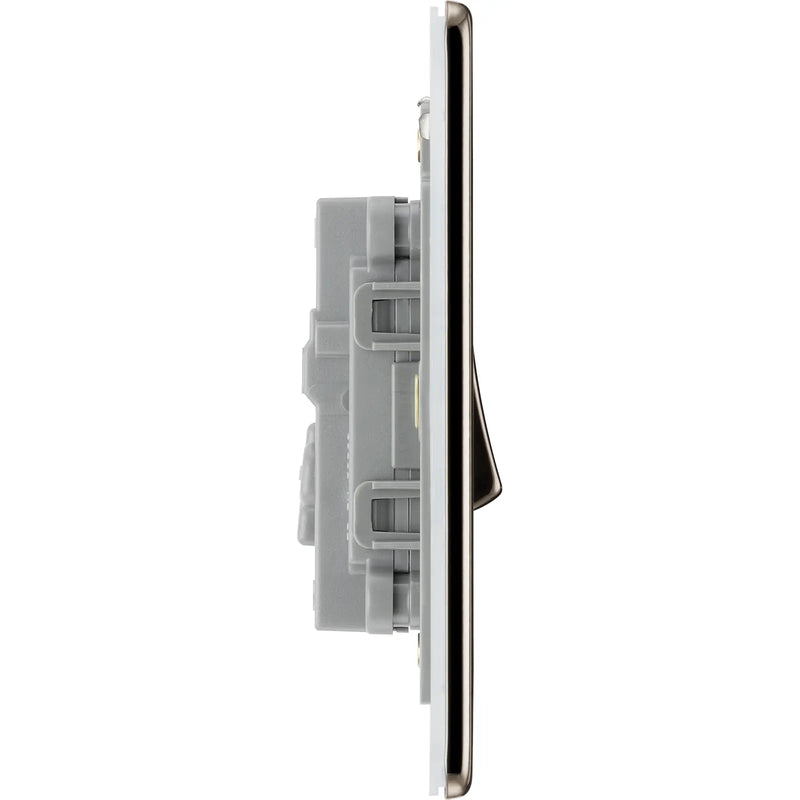 BG Electrical Flatplate Screwless Black Nickel - Intermediate switch