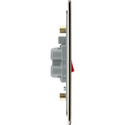 BG Electrical Flatplate Screwless Black Nickel - 45A double pole, large plate, with indicator