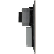 BG Electrical Flatplate Screwless Black Nickel - 115/240V dual voltage shaver socket