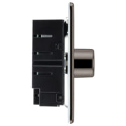 BG Electrical Flatplate Screwless Black Nickel - Double 2 way push 200W