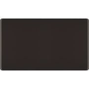 BG Electrical Flatplate Screwless Black Nickel - Double, blank plate