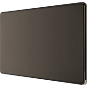 BG Electrical Flatplate Screwless Black Nickel - Double, blank plate