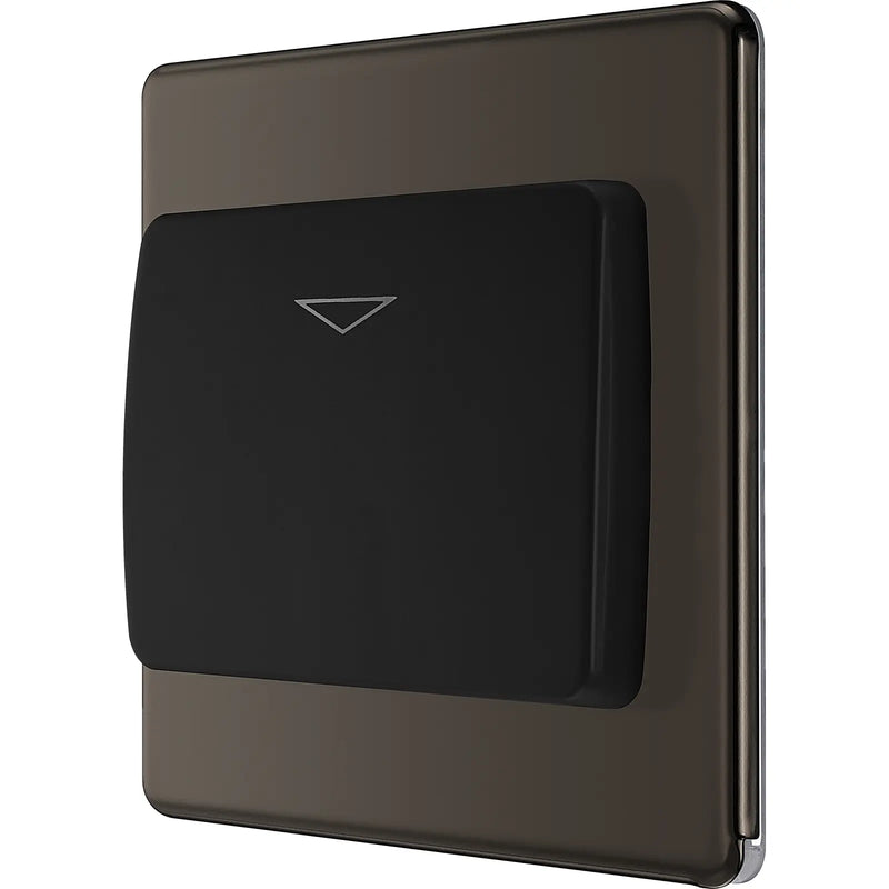 BG Electrical Flatplate Screwless Black Nickel - Hotel key card switch