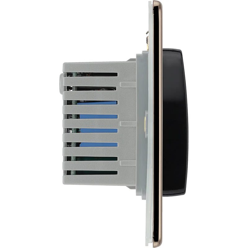 BG Electrical Flatplate Screwless Black Nickel - Hotel key card switch