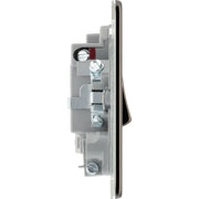 BG Electrical Flatplate Screwless Black Nickel - Switched and fused with indicator and flex outlet