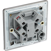 BG Electrical Flatplate Screwless Black Nickel - Unswitched and fused with flex outlet
