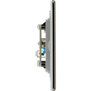 BG Electrical Flatplate Screwless Black Nickel - Single isolated, co-axial