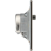BG Electrical Flatplate Screwless Black Nickel - Quadplex 2 x sat, BT outlet and co-ax returned - screened