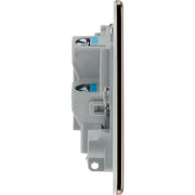 BG Electrical Flatplate Screwless Black Nickel - Unswitched and fused
