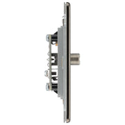 BG Electrical Flatplate Screwless Black Nickel - Single satellite