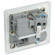 BG Electrical Flatplate Screwless Brushed Steel - Single, switched, double pole