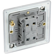 BG Electrical Flatplate Screwless Brushed Steel - Intermediate switch
