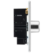 BG Electrical Flatplate Screwless Brushed Steel - Triple 2 way push 200W