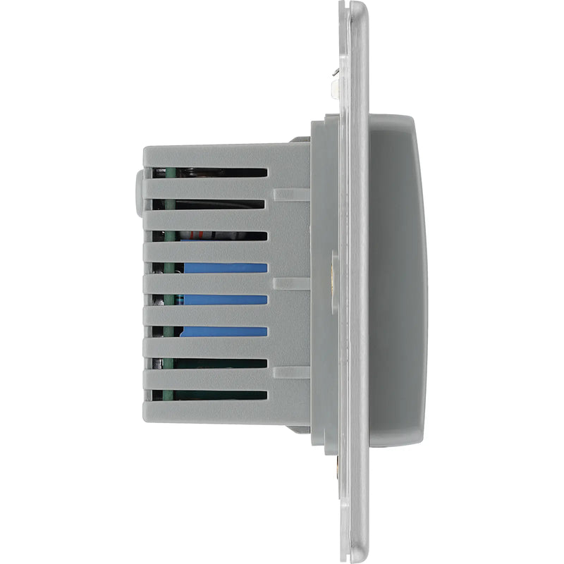 BG Electrical Flatplate Screwless Brushed Steel - Hotel key card switch