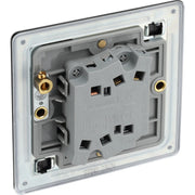 BG Electrical Flatplate Screwless Matt Black - Double, 2 way switch