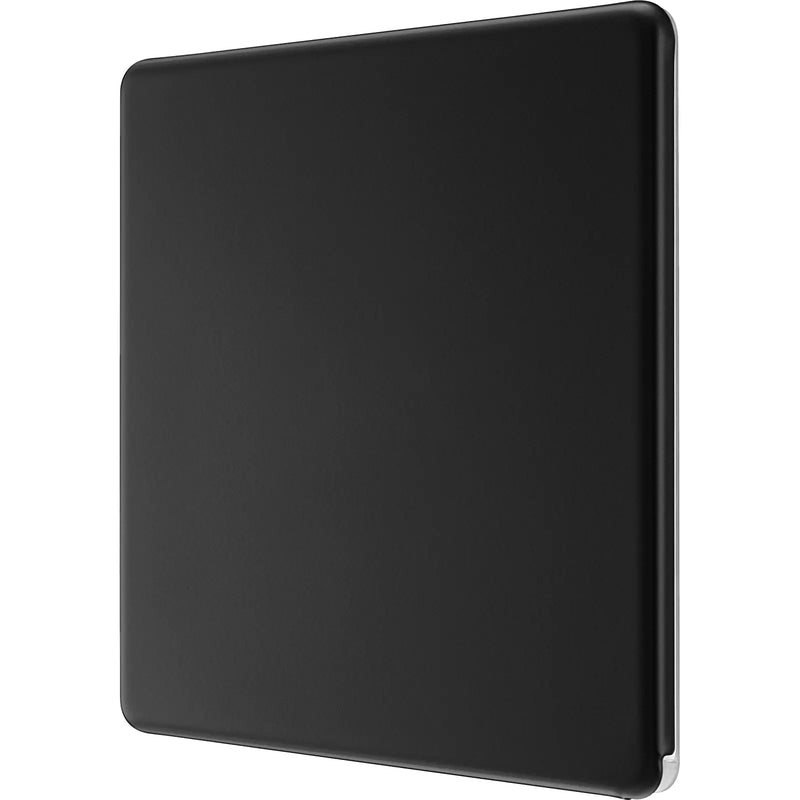BG Electrical Flatplate Screwless Matt Black - Single, blank plate