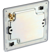 BG Electrical Flatplate Screwless Matt Black - Single, blank plate