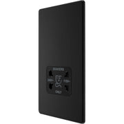 BG Electrical Flatplate Screwless Matt Black - 115/240V dual voltage shaver socket