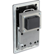 BG Electrical Flatplate Screwless Matt Black - 115/240V dual voltage shaver socket