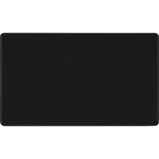 BG Electrical Flatplate Screwless Matt Black - Double, blank plate