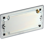 BG Electrical Flatplate Screwless Matt Black - Double, blank plate