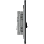 BG Electrical Flatplate Screwless Matt Black - Intermediate switch