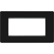 BG Electrical Flatplate Screwless Matt Black - 4 module - rectangular