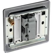 BG Electrical Flatplate Screwless Matt Black - Unswitched and fused