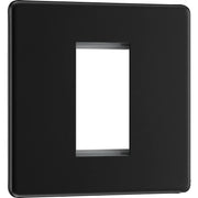 BG Electrical Flatplate Screwless Matt Black - 1 module - square