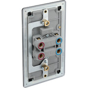 BG Electrical Flatplate Screwless Matt Black - 45A, double pole, large plate, with indicator