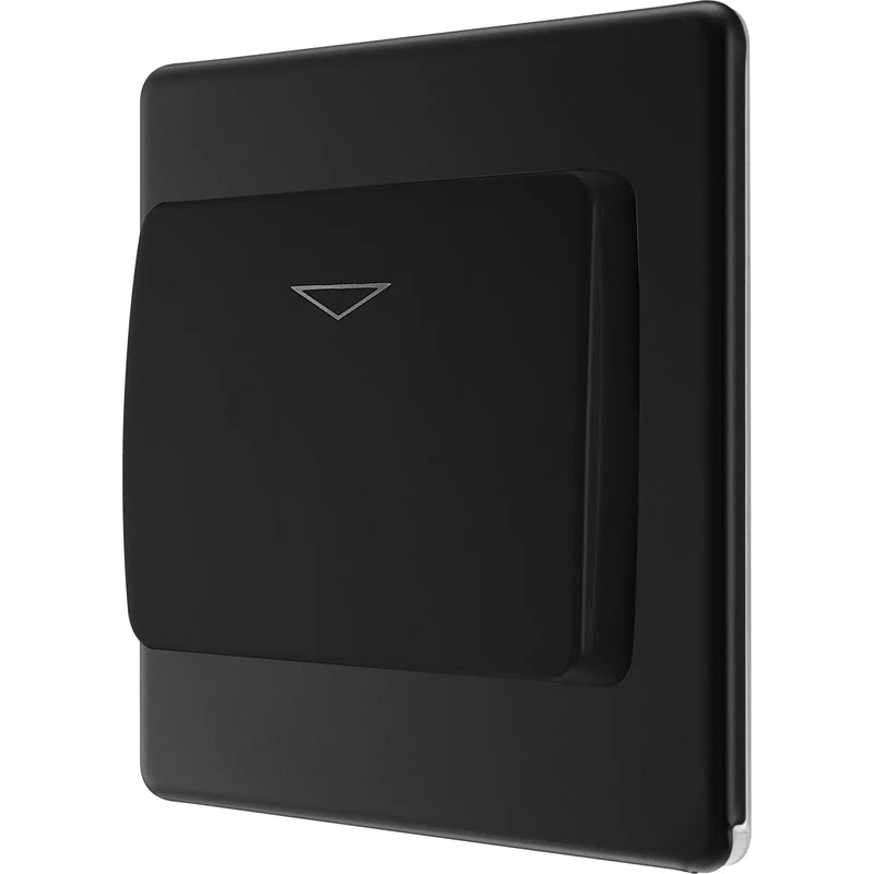 BG Electrical Flatplate Screwless Matt Black - Hotel key card switch