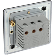 BG Electrical Flatplate Screwless Matt Black - Hotel key card switch