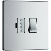 BG Electrical Flatplate Screwless Polished Chrome - Switched and fused