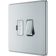 BG Electrical Flatplate Screwless Polished Chrome - Switched and fused