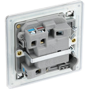 BG Electrical Flatplate Screwless Polished Chrome - Switched and fused